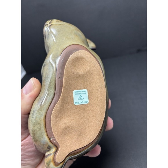 PartyLite Bunny Rabbit Terra Cotta Tea Light‎ Candle Holders Lot 2 Country Decor - Picture 7 of 9